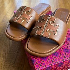 Tory Burch Double T Sport slides 🐡